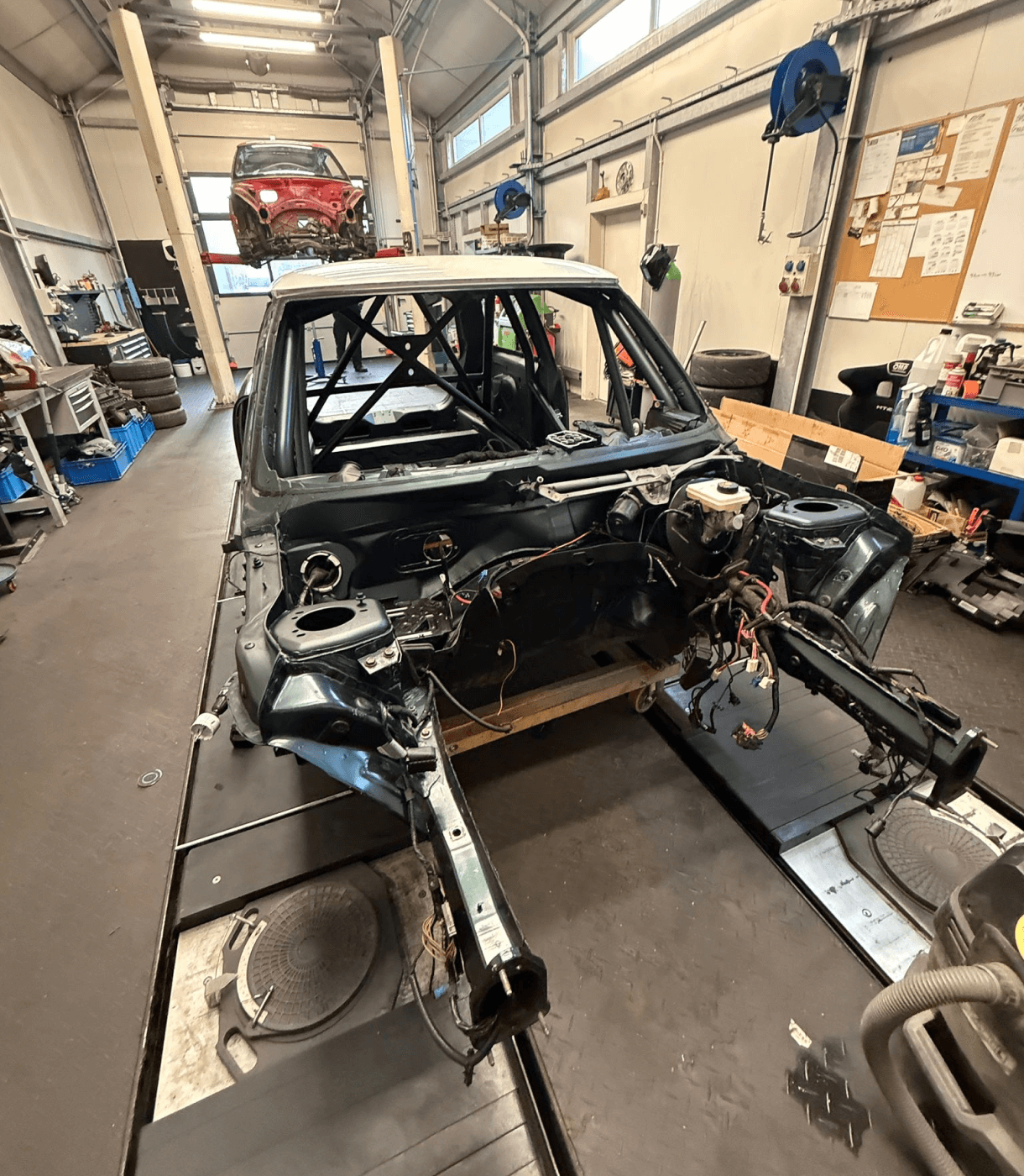 MINI R56 race car build –suspension installation